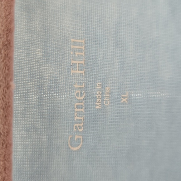 Garnet Hill applique tee pale blue XL - Picture 2 of 6